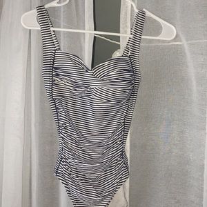 Nautical one piece! Slimming. Perfect condition